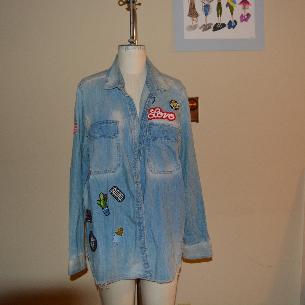 Jean button up